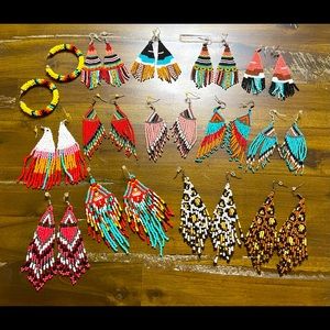 Paparazzi Lot of 14 Pairs of Seed Bead Earrings